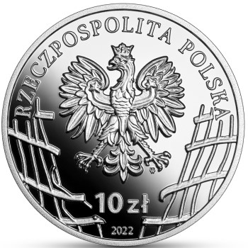 Awers monety 10-złotowej z 2022 roku poświęconej postaci Antoniego Żubryda pseudonim "Zuch"